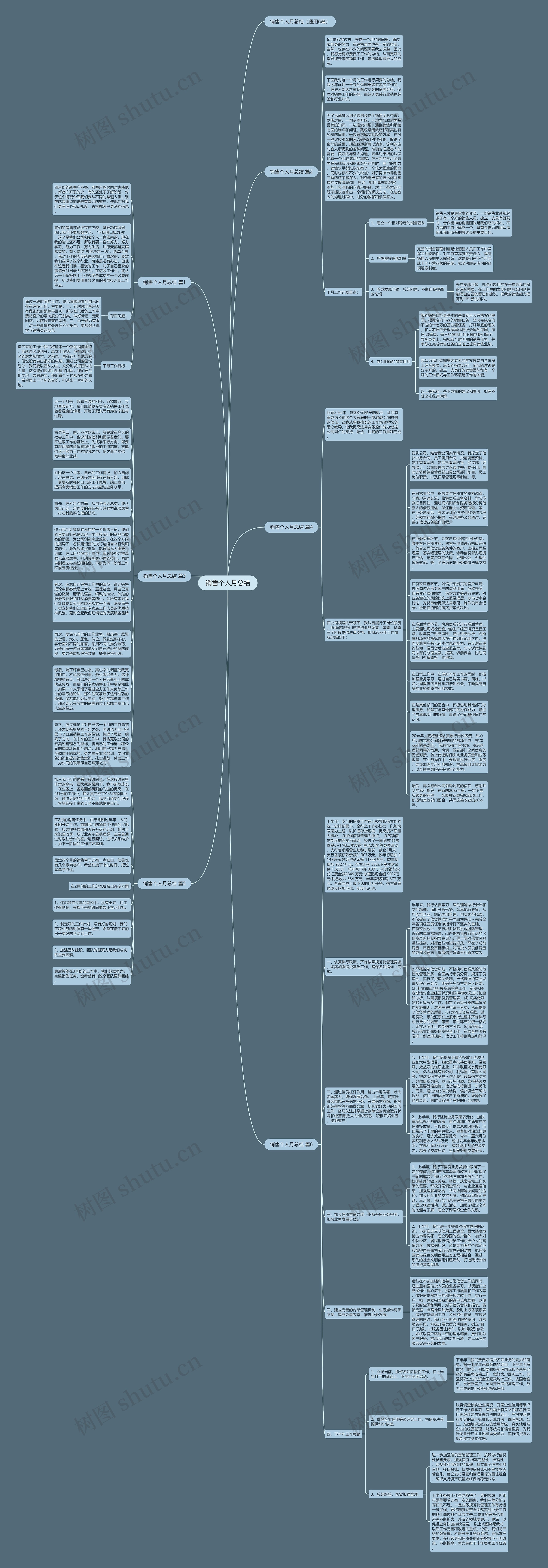 销售个人月总结思维导图
