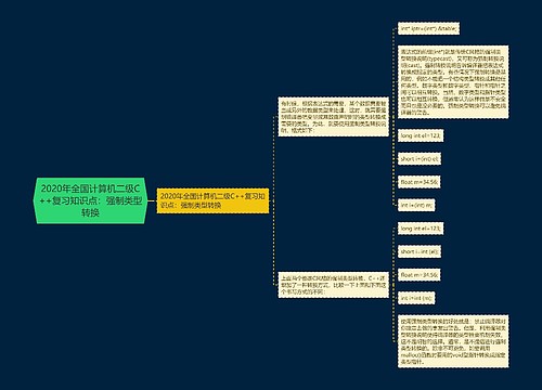 2020年全国计算机二级C++复习知识点：强制类型转换