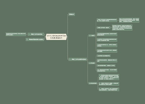 2019二级机电实务学习资料免费:焊接技术