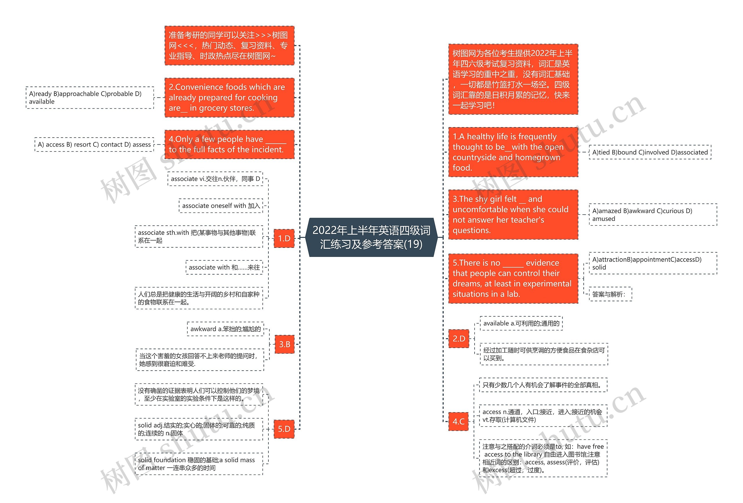 2022年上半年英语四级词汇练习及参考答案(19)