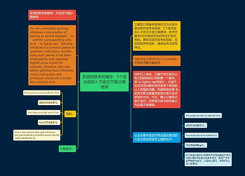 英语四级考前辅导：5个语法误区4-不定式不能分隔使用