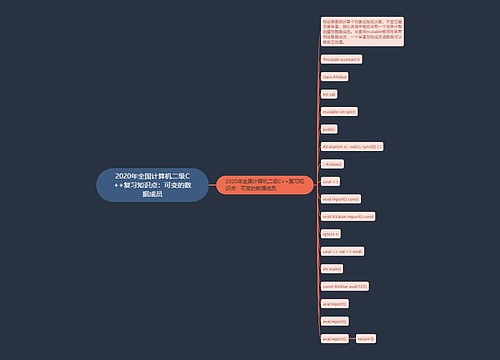 2020年全国计算机二级C++复习知识点：可变的数据成员