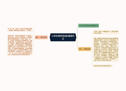 小学生课间活动的看图作文