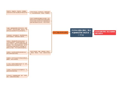 2020年全国计算机二级公共基础知识复习知识点（二十九）