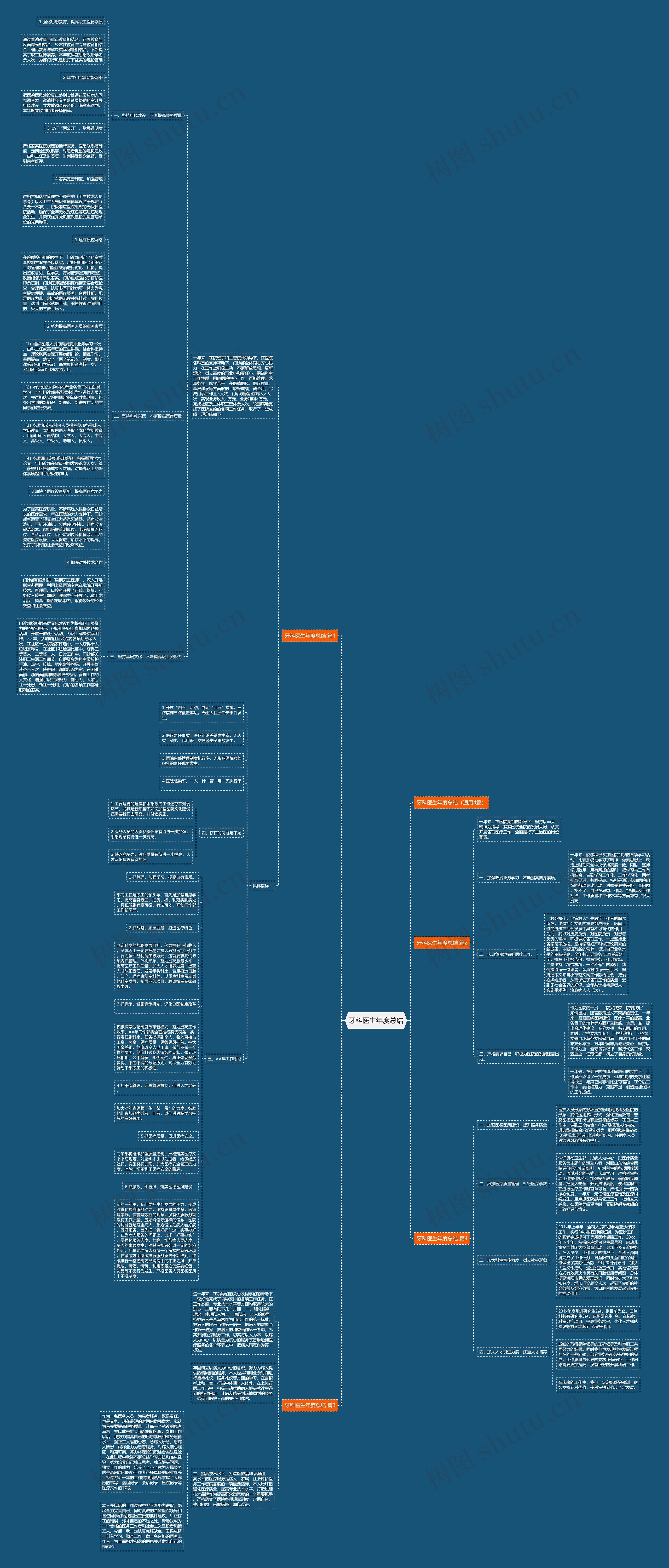 牙科医生年度总结思维导图