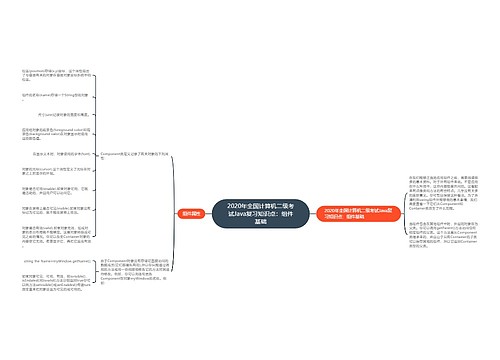 2020年全国计算机二级考试Java复习知识点：组件基础
