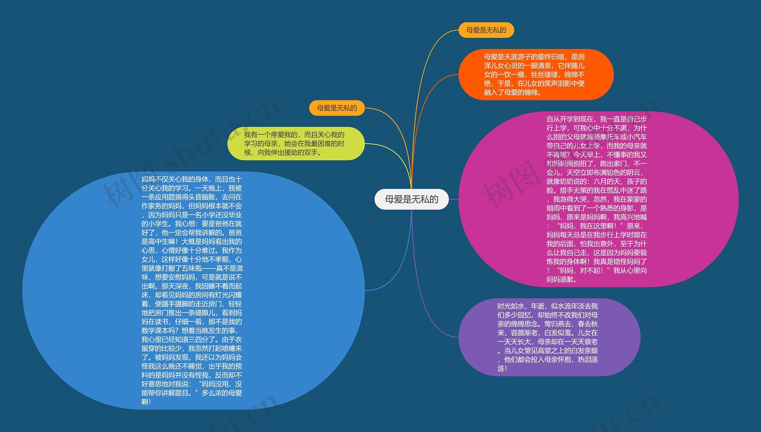 母爱是无私的思维导图