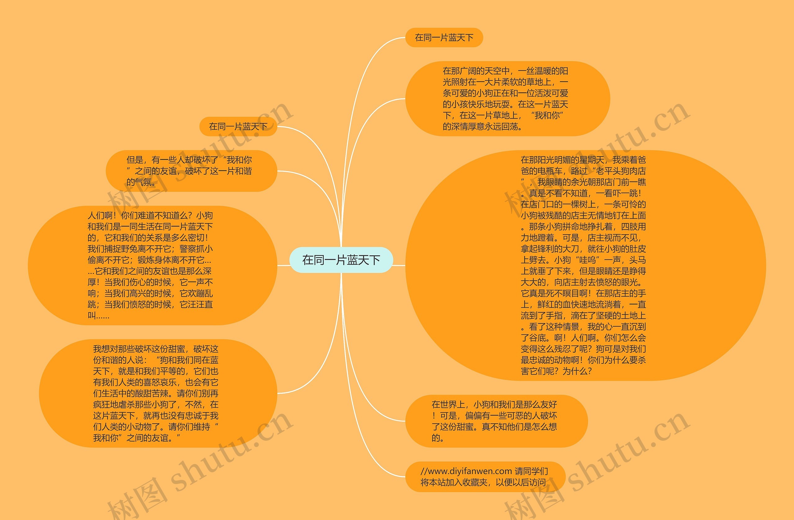 在同一片蓝天下思维导图