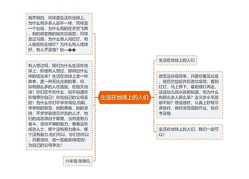 生活在地球上的人们