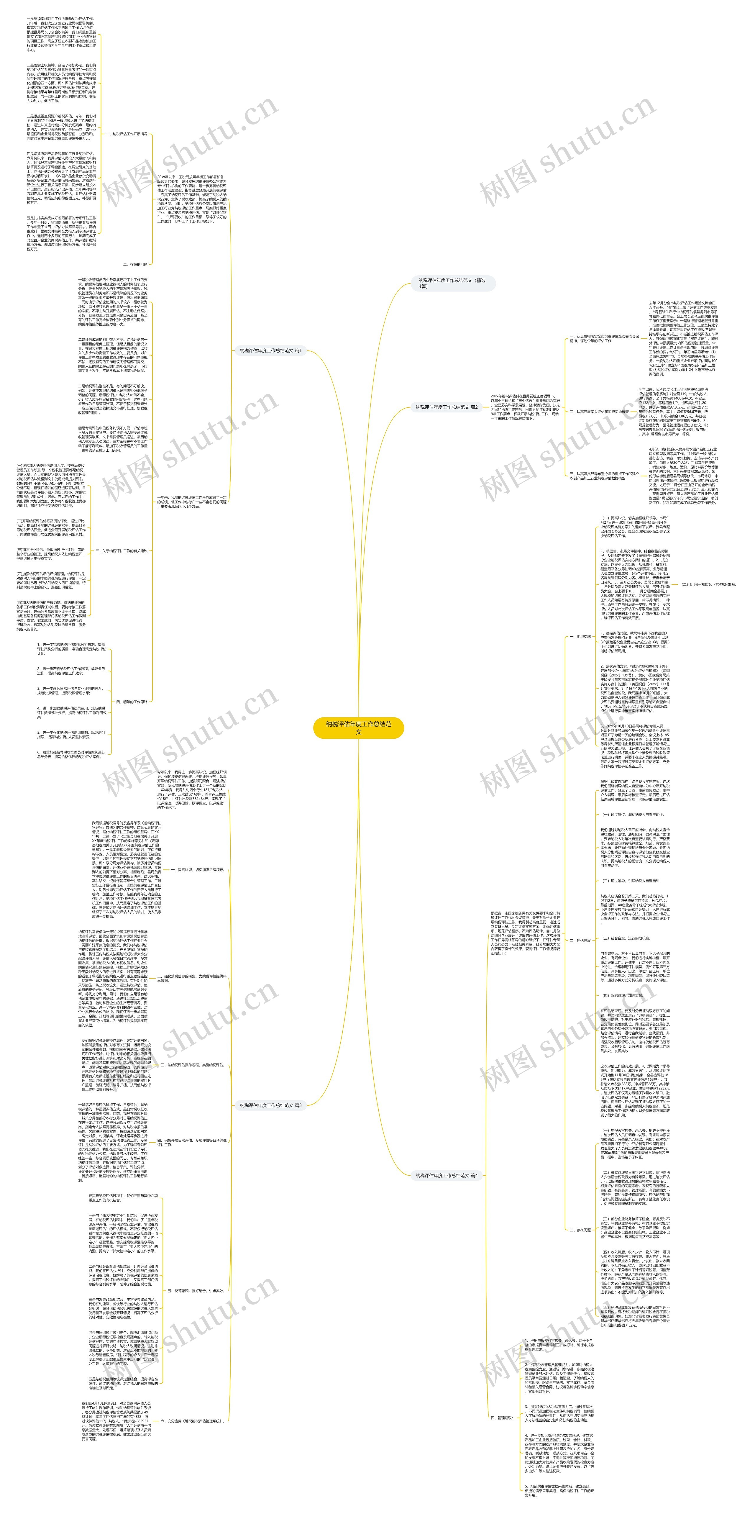 纳税评估年度工作总结范文思维导图