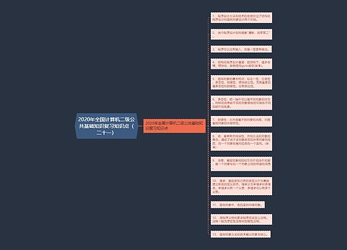 2020年全国计算机二级公共基础知识复习知识点（二十一）