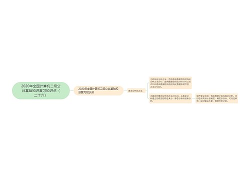 2020年全国计算机二级公共基础知识复习知识点（二十六）