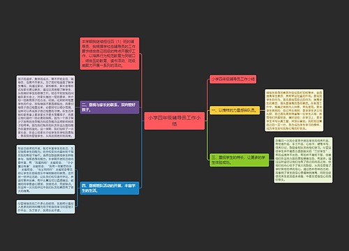 小学四年级辅导员工作小结