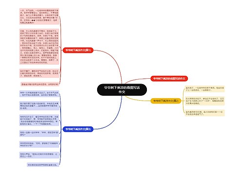 爷爷树下乘凉的看图写话作文