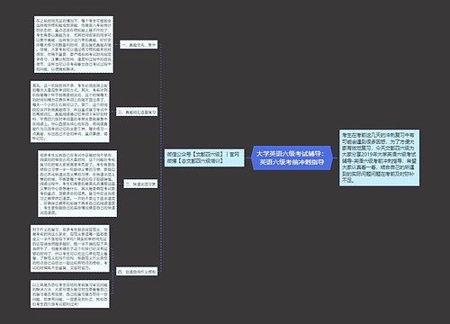 大学英语六级考试辅导：英语六级考前冲刺指导