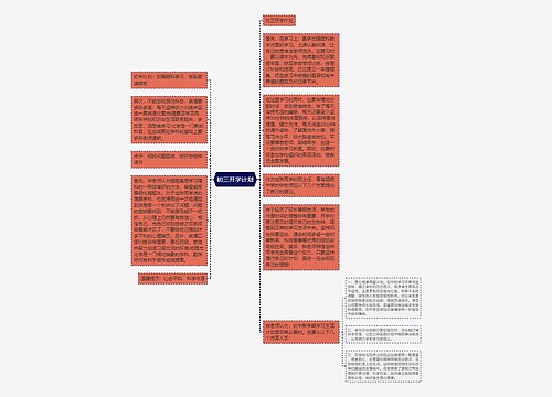 初三开学计划 初三开学计划