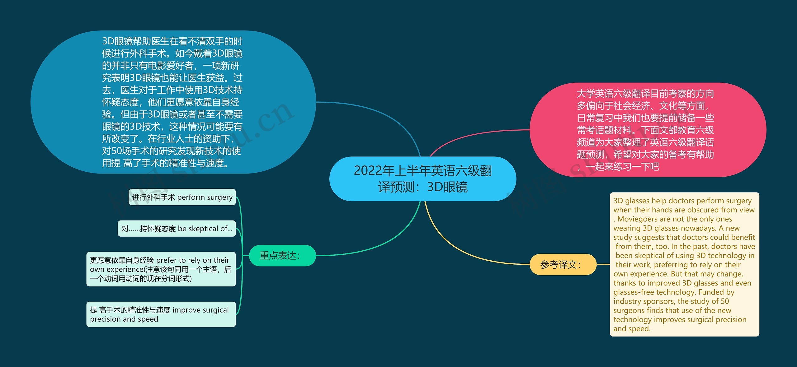 2022年上半年英语六级翻译预测：3D眼镜