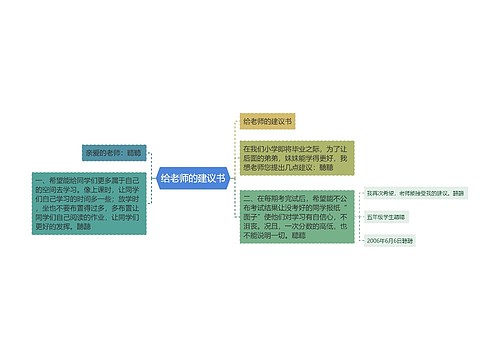 给老师的建议书