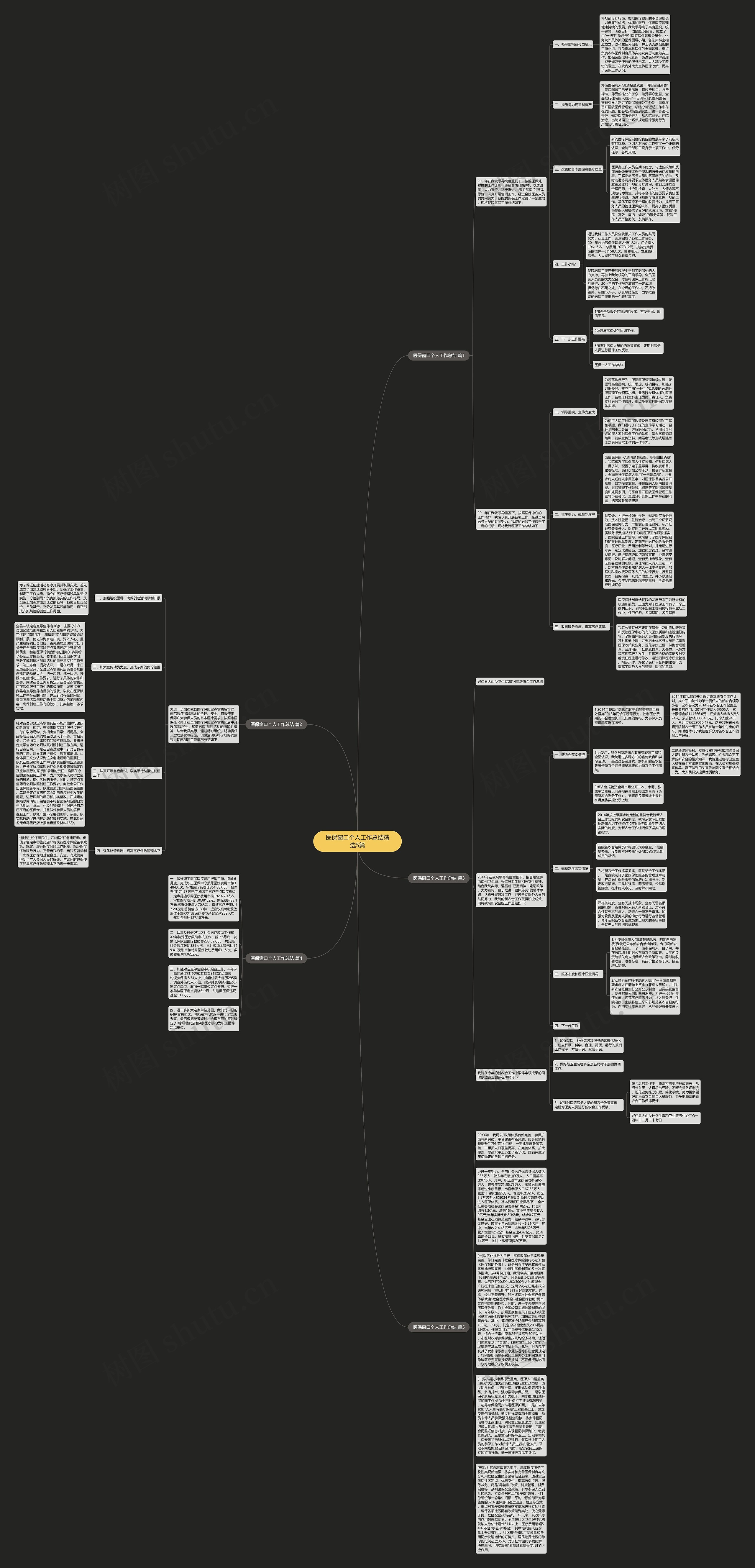 医保窗口个人工作总结精选5篇思维导图