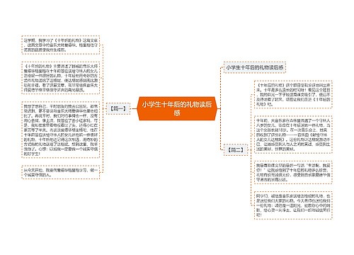 小学生十年后的礼物读后感