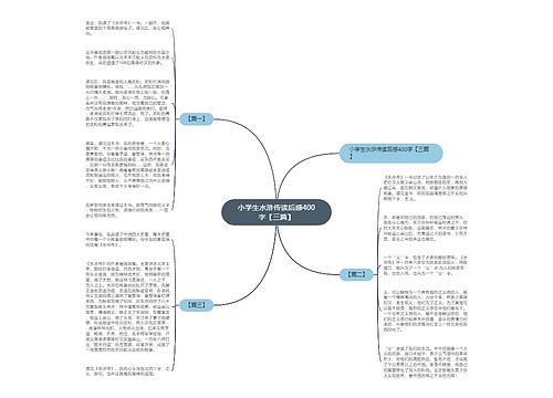 小学生水浒传读后感400字【三篇】 小学生水浒传读后感400字【三篇】