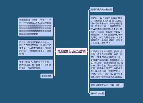 竞选纪律委员的发言稿