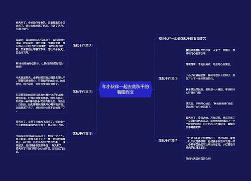 和小伙伴一起去荡秋千的看图作文