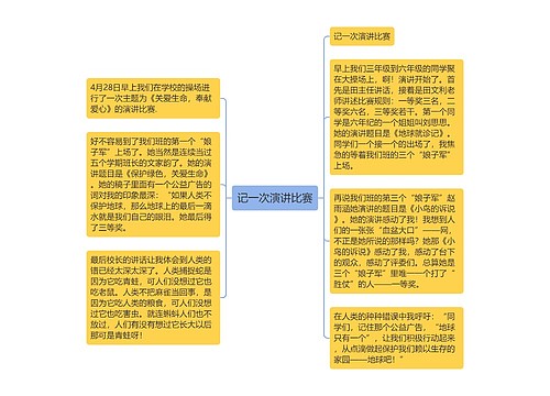 记一次演讲比赛