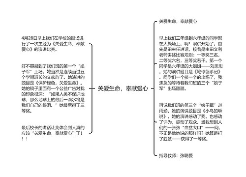 关爱生命，奉献爱心