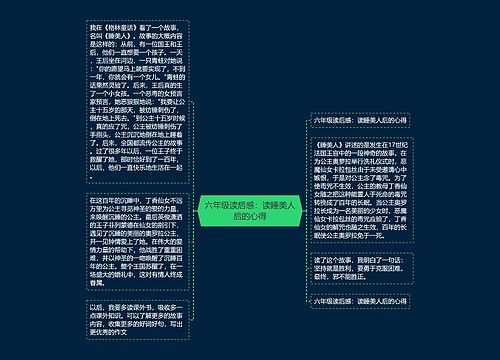 六年级读后感:读睡美人后的心得 六年级读后感:读睡美人后的心得