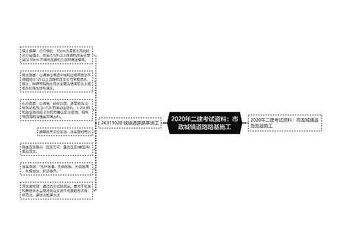 2020年二建考试资料：市政城镇道路路基施工