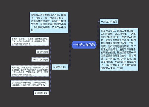 一封给人类的信