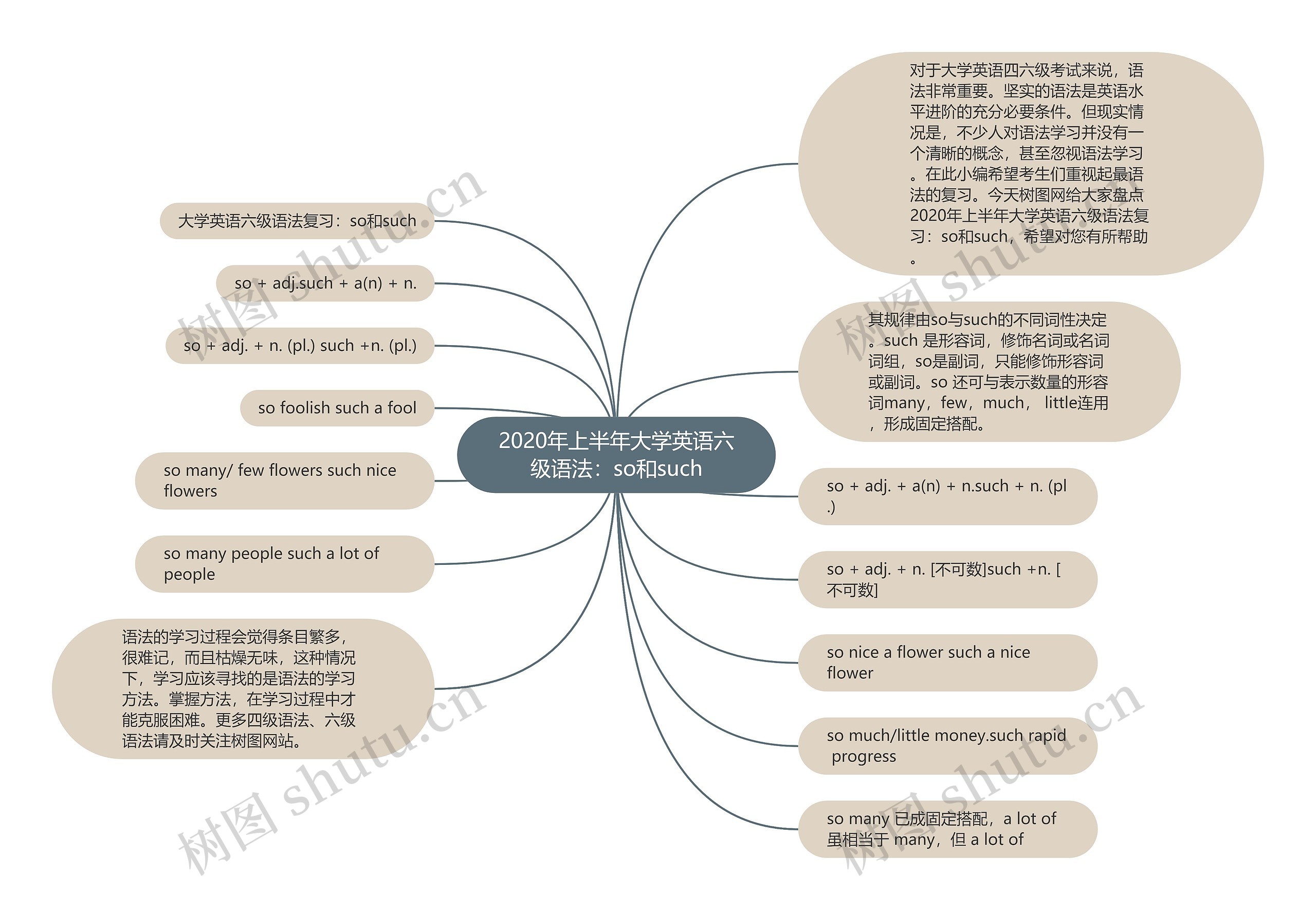 2020年上半年大学英语六级语法：so和such