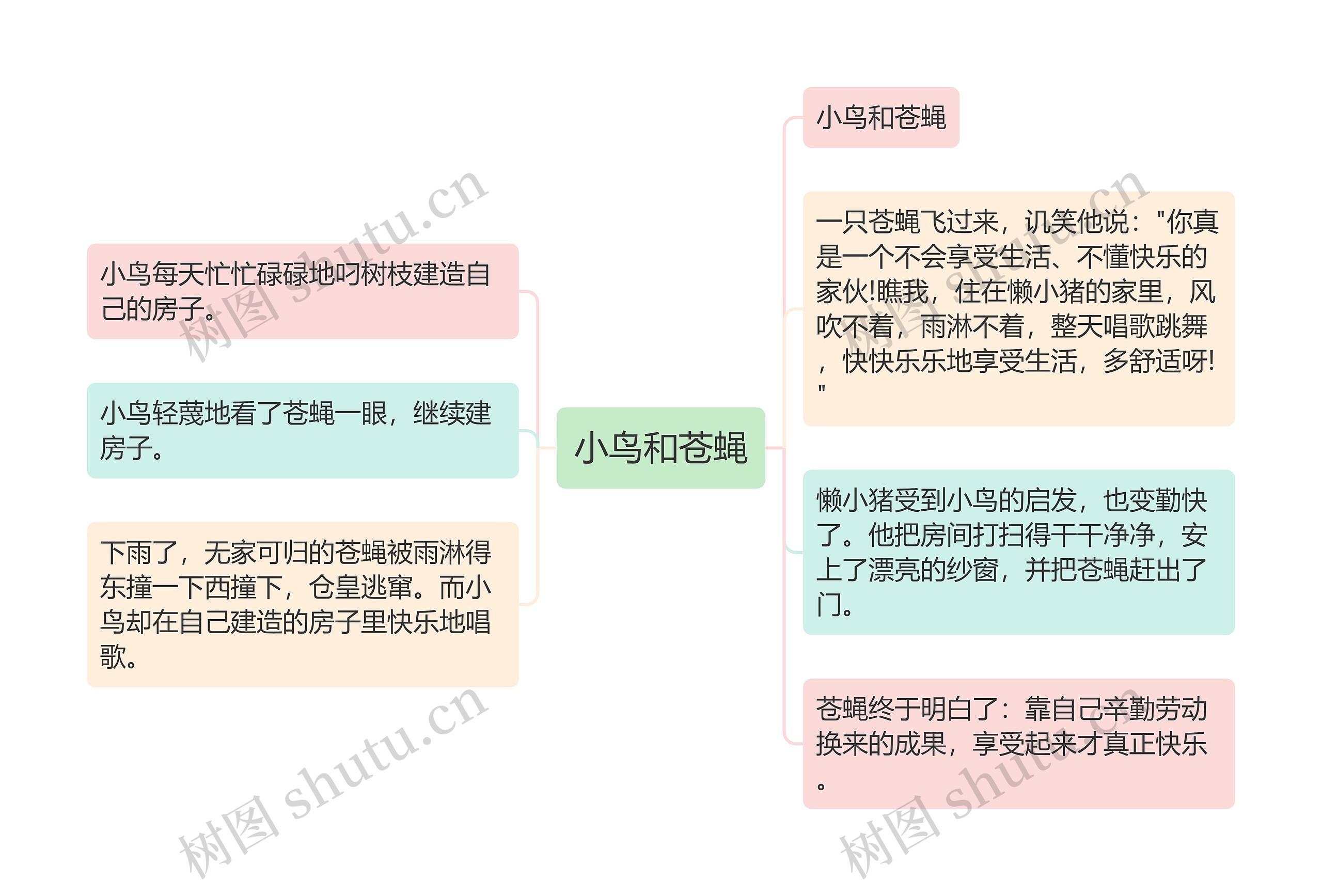 小鸟和苍蝇思维导图