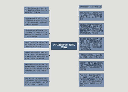 小学生看图作文：精彩的足球赛