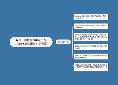 全国计算机等级考试二级Access笔试重点：第五章