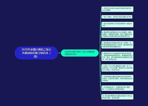 2020年全国计算机二级公共基础知识复习知识点（四）