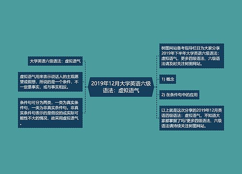 2019年12月大学英语六级语法：虚拟语气