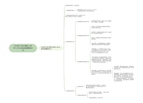 2020年12月计算机二级MS office考试选择题考点(4)