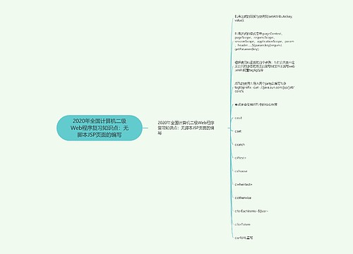 2020年全国计算机二级Web程序复习知识点：无脚本JSP页面的编写