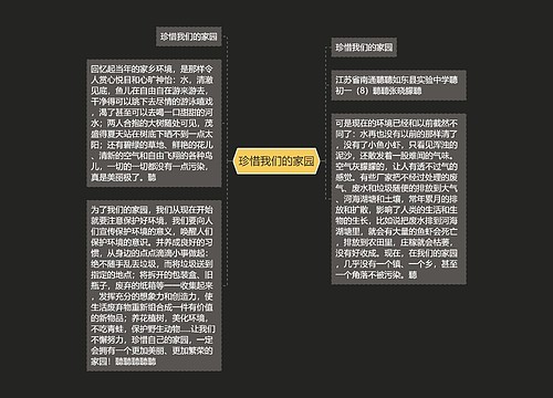 珍惜我们的家园