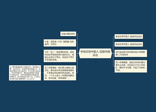 争做文明中国人 迎接08奥运会