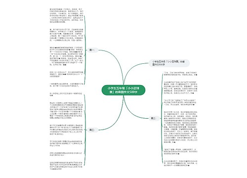 小学生五年级「小小足球赛」的看图作文500字