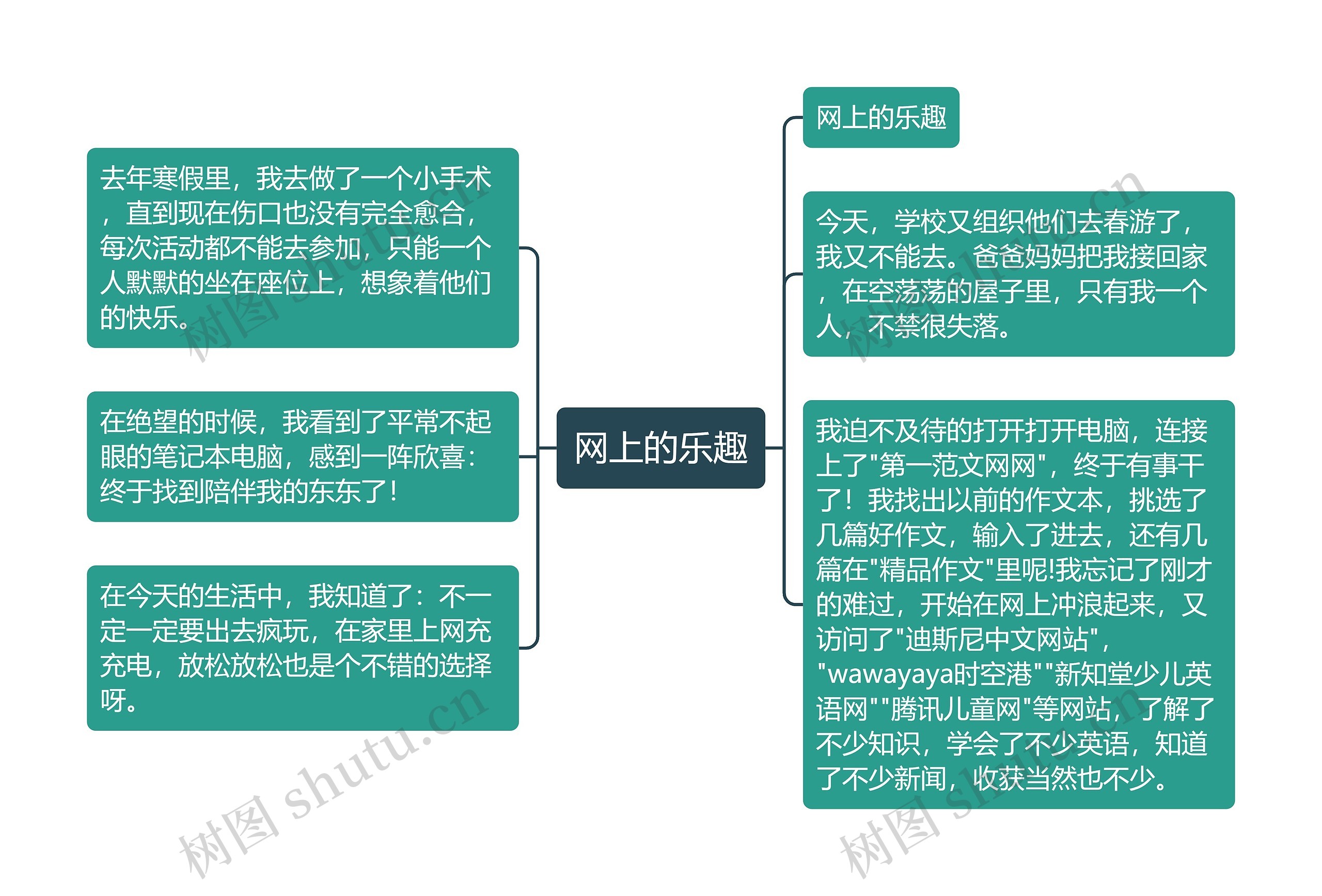 网上的乐趣思维导图