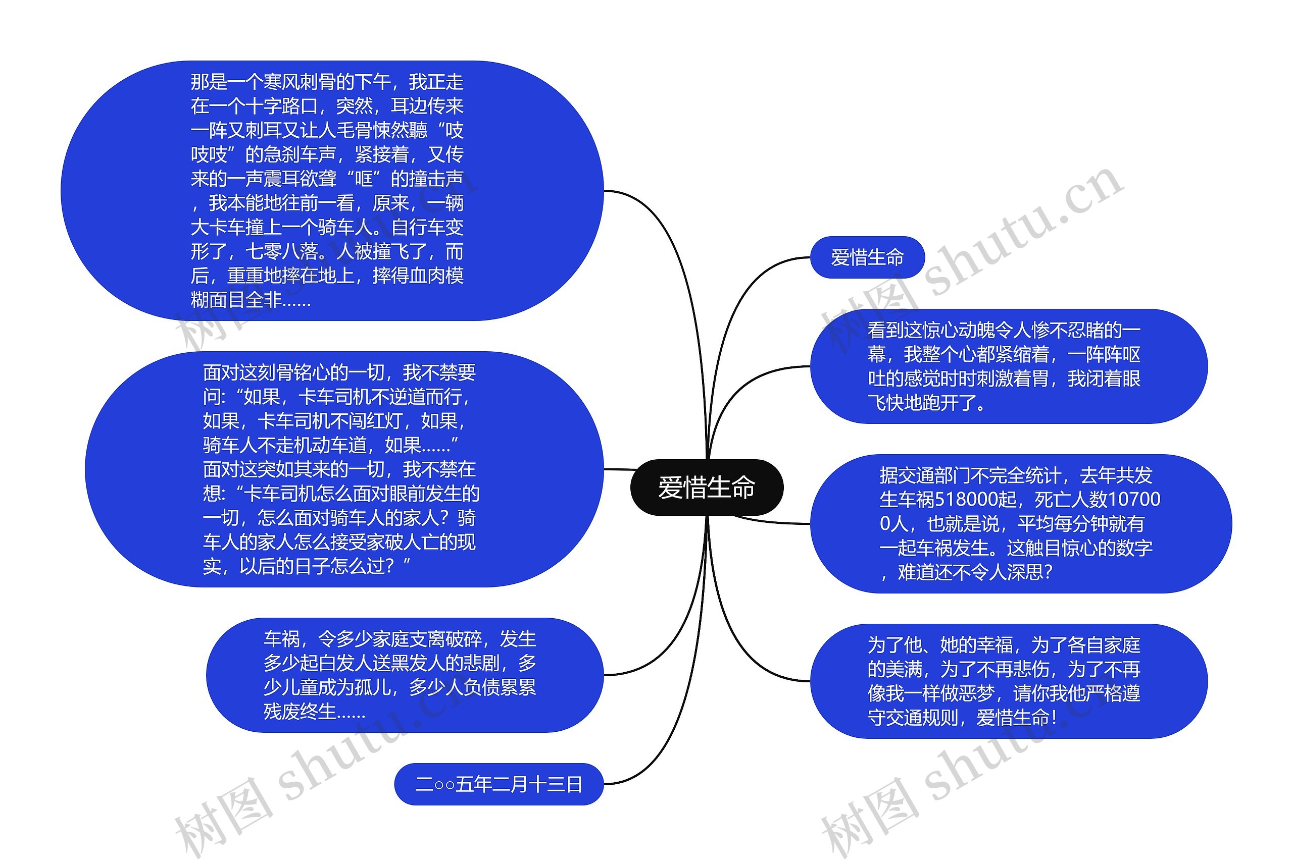 爱惜生命思维导图