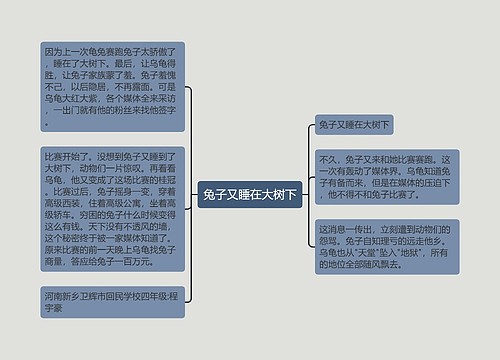 兔子又睡在大树下