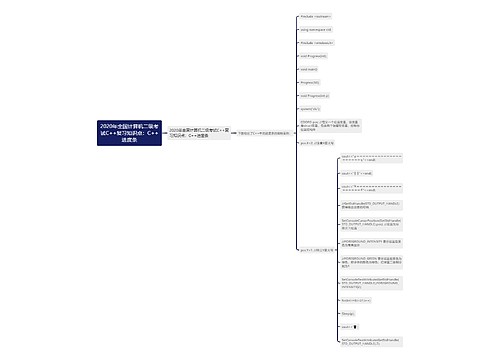 2020年全国计算机二级考试C++复习知识点：C++进度条