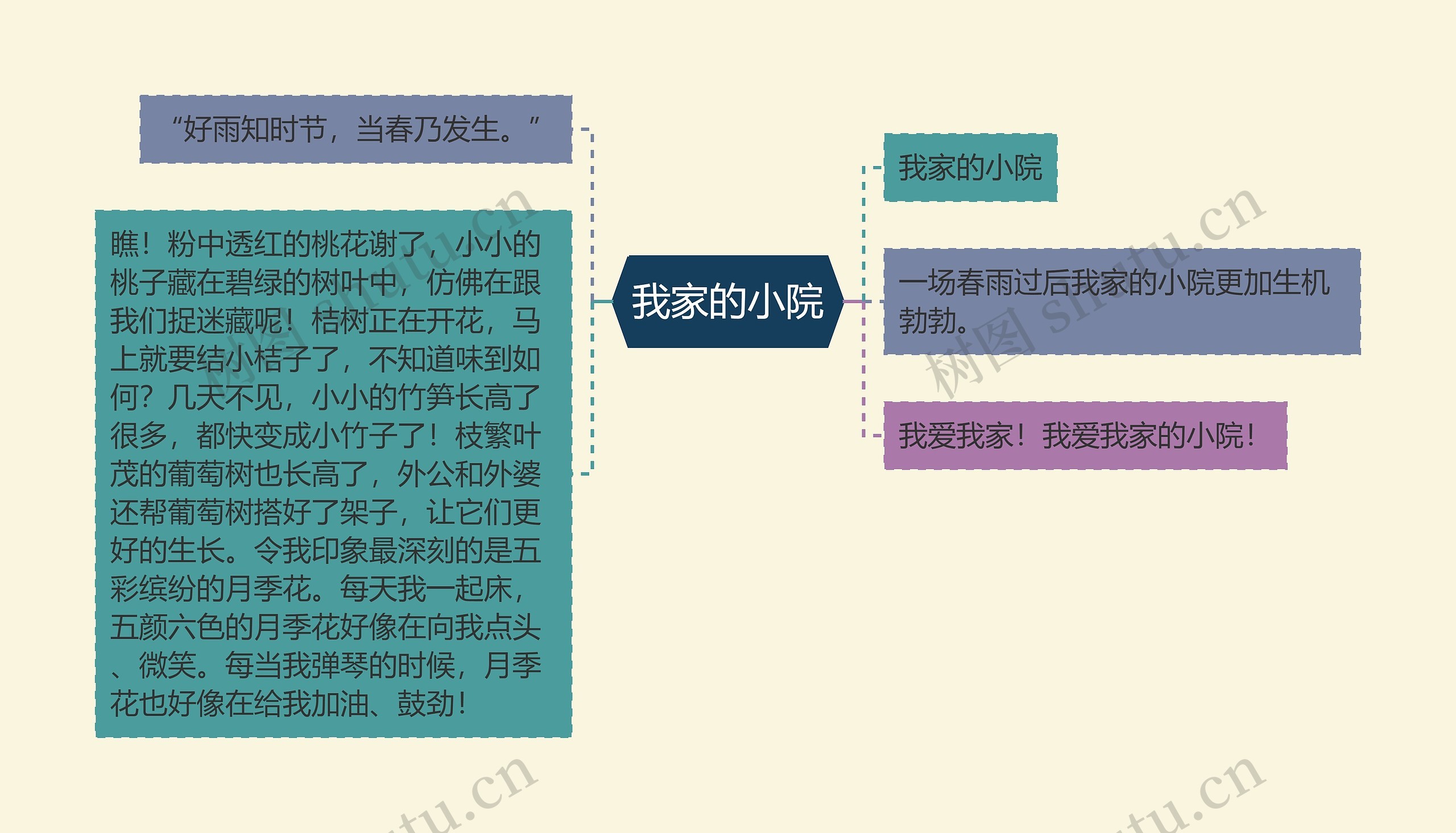 我家的小院思维导图