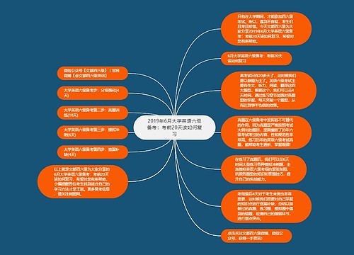 2019年6月大学英语六级备考：考前20天该如何复习