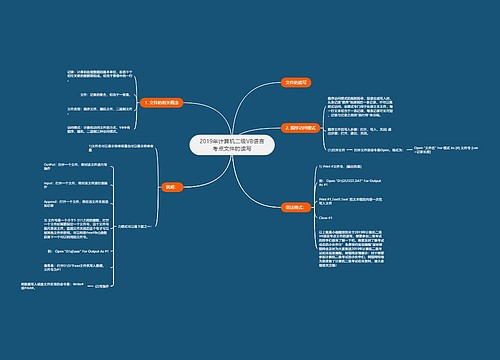 2019年计算机二级VB语言考点文件的读写